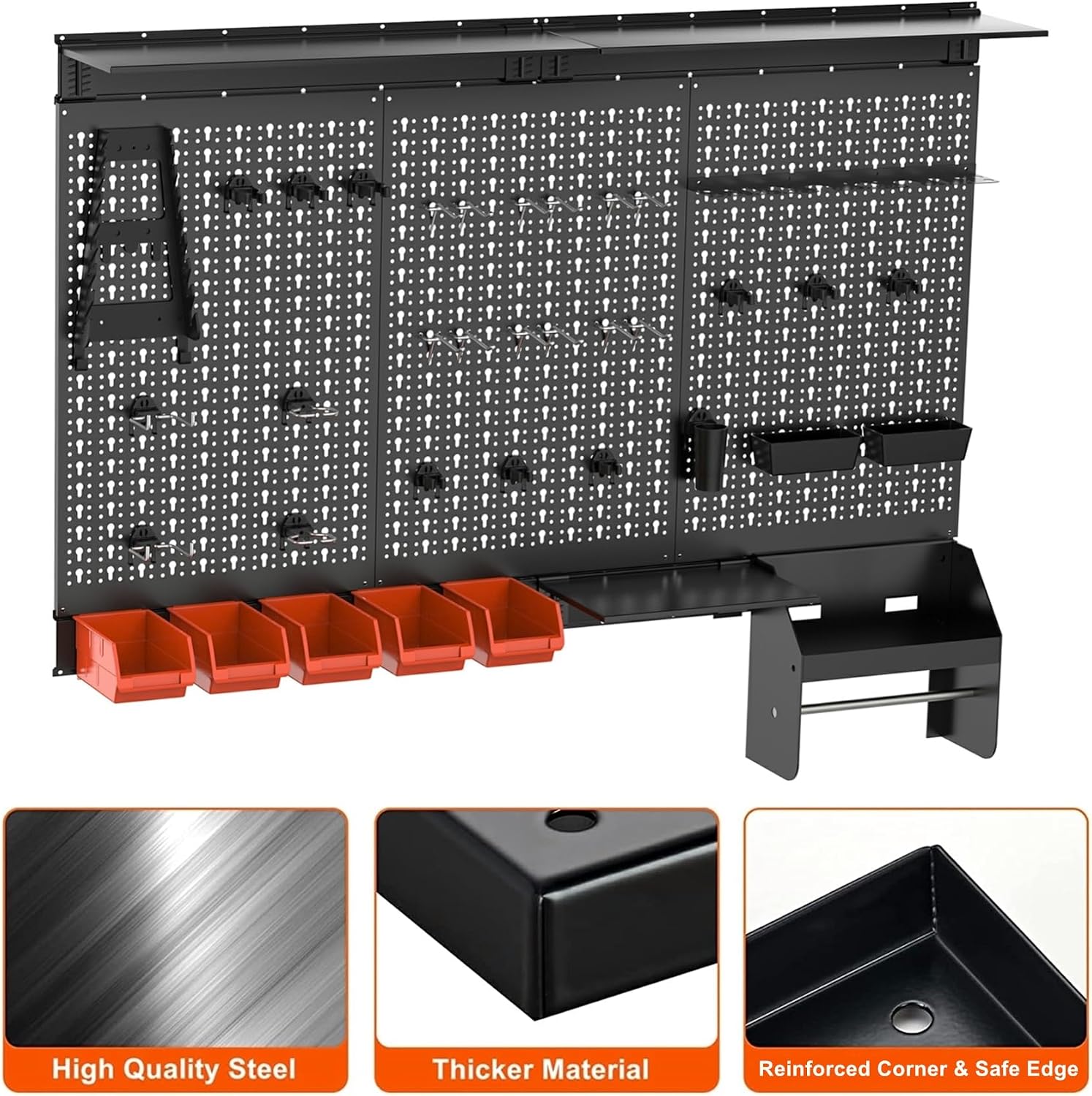Metal Pegboard Wall Organizer  - Workshop Tools Hanging ulasan dan harga