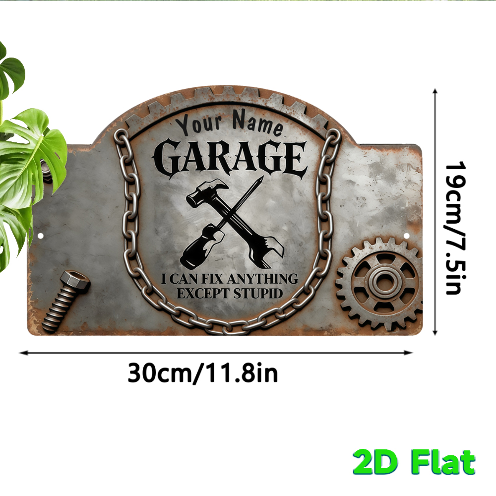 Custom Name Vintage Gear Garag - Workshop Tools With Name ulasan dan harga
