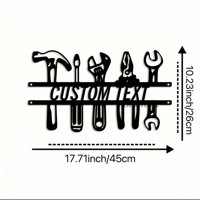 DIY Industrial Style Iron Wall - Workshop Tools With Name ulasan dan harga