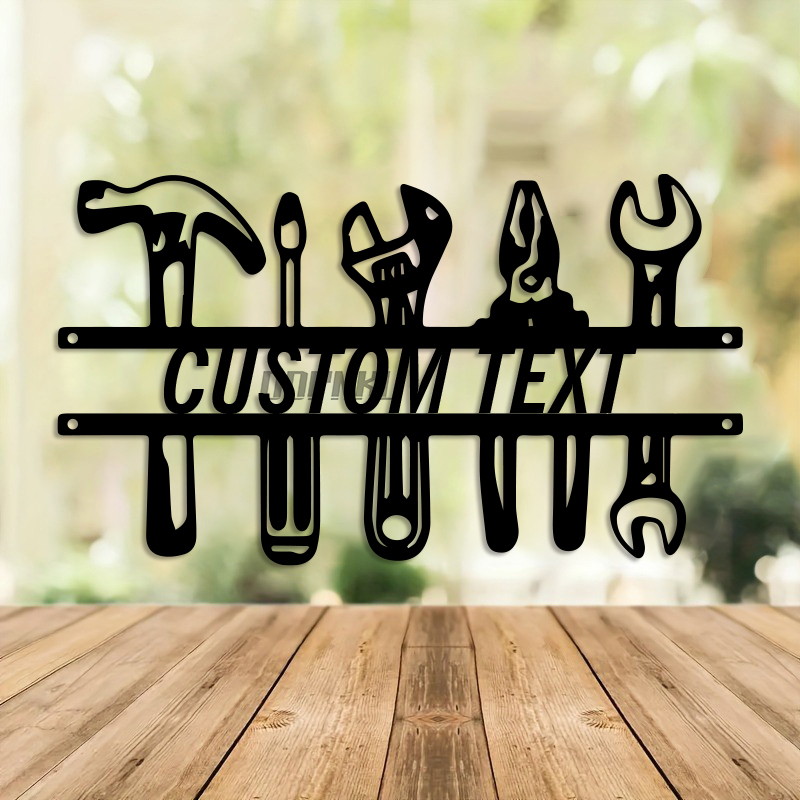 DIY Industrial Style Iron Wall - Workshop Tools With Name ulasan dan harga
