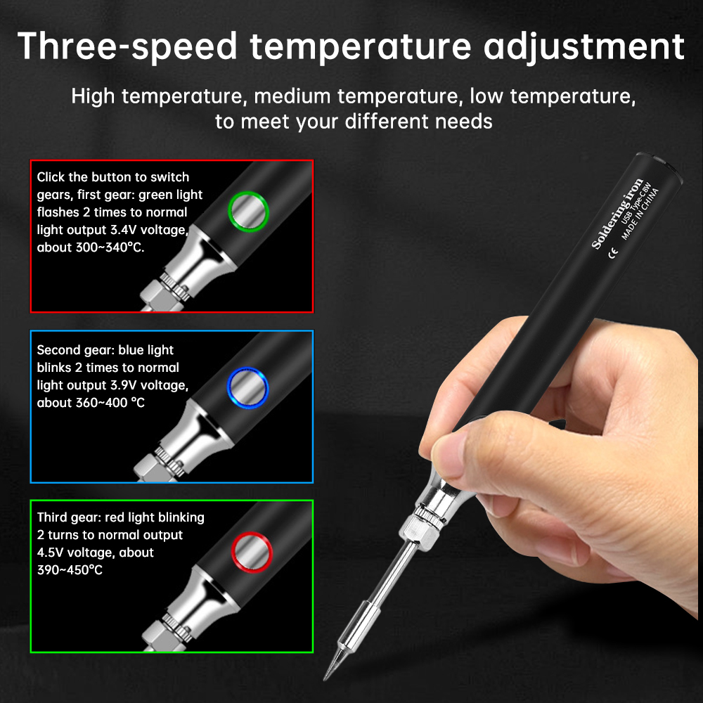 Mini USB Type-C Soldering Iron - Tools For Electronic Workshop ulasan dan harga