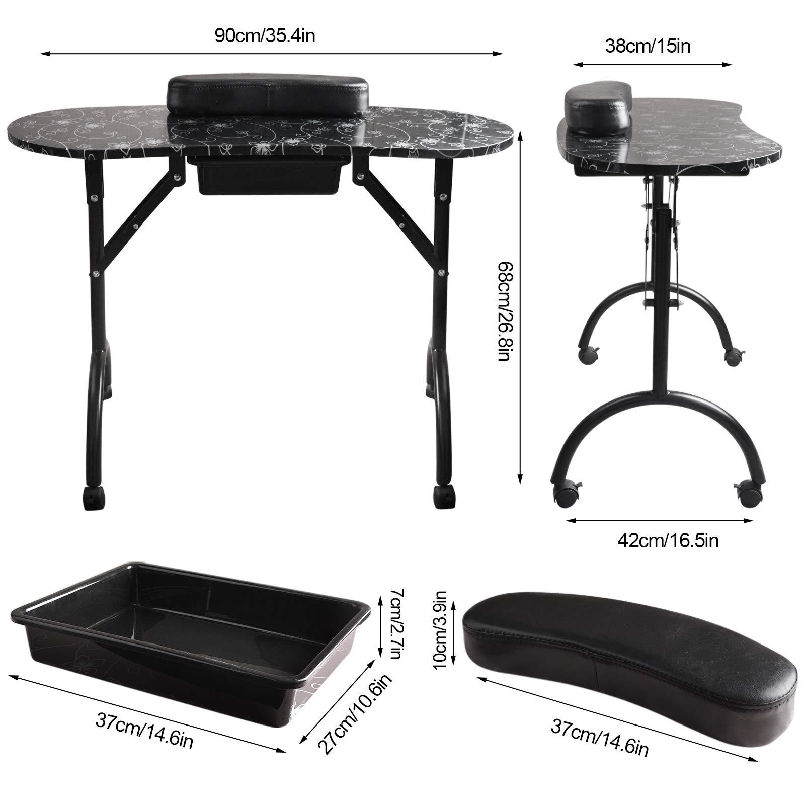 Pattern manicure table Modern  - Workbench Portable Fold ulasan dan harga