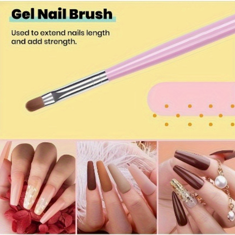 6pcs Nails Art Brushes Set Man - Chisel Set Wood ulasan dan harga