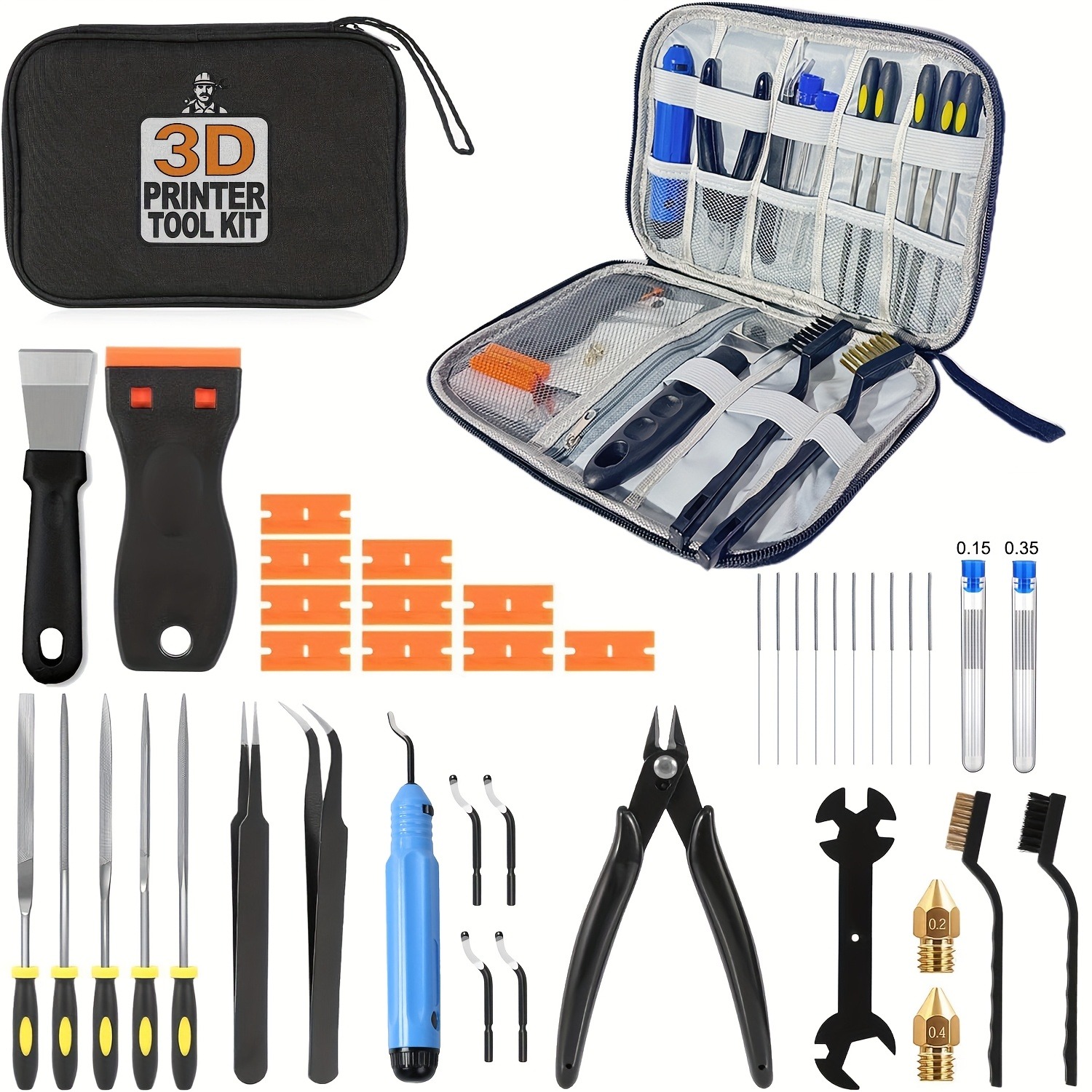 3D Printer Tools Kit, 33pcs 3D - Tools Vape ulasan dan harga