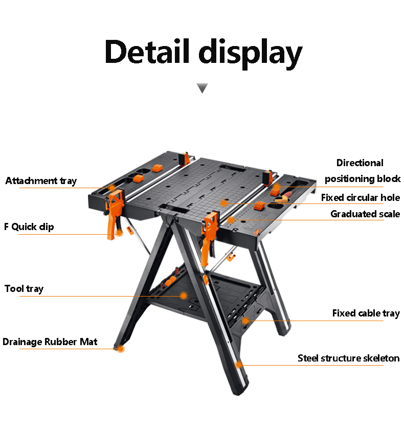 WX051 Mobile Portable Woodwork - Workbench Portable Fold ulasan dan harga