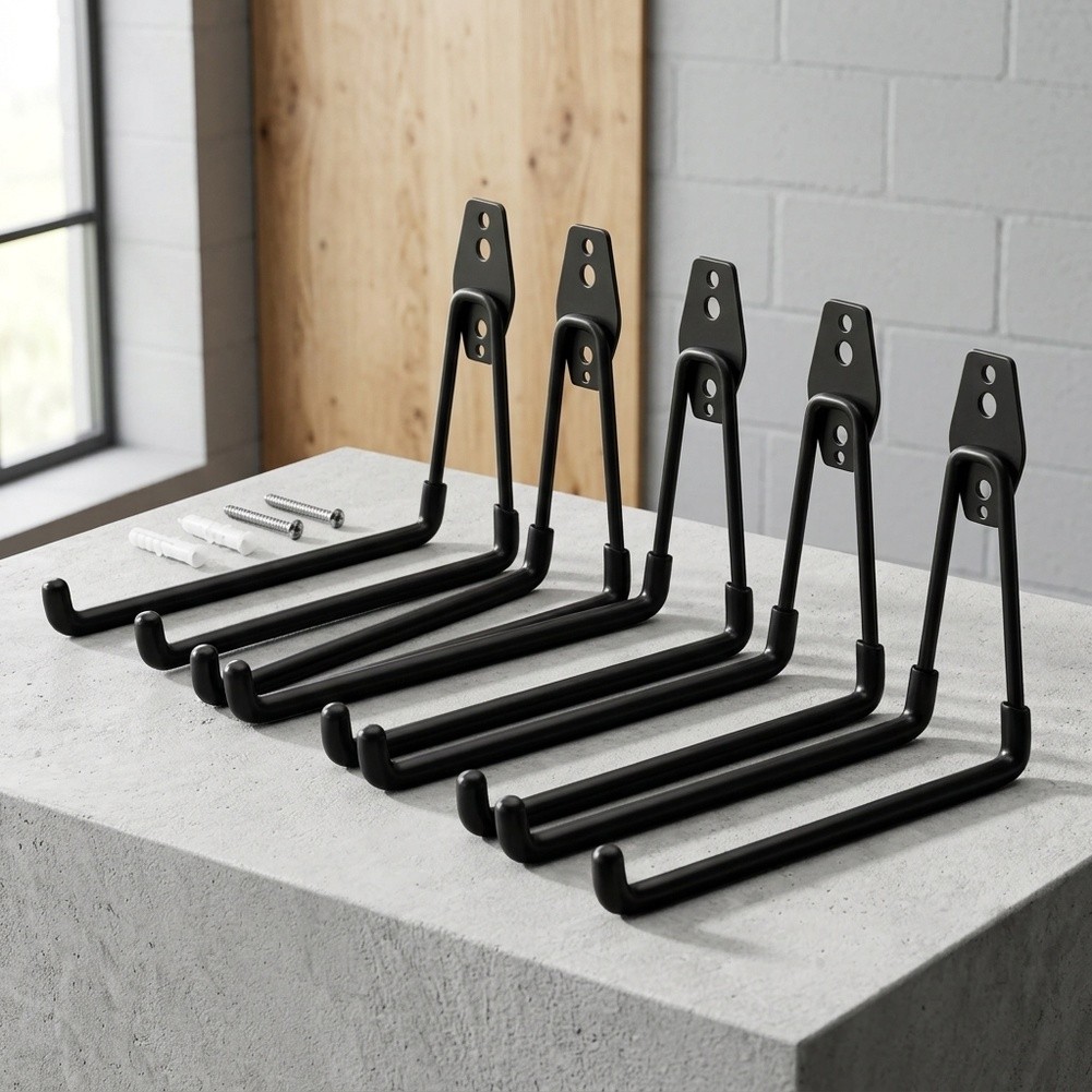 Black 7.7 Inch Steel Wall Hook - Workshop Tools Hanging ulasan dan harga