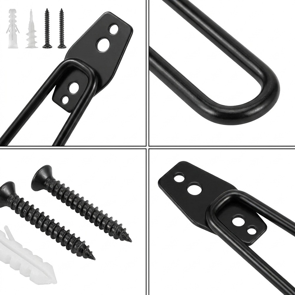 Black 7.7 Inch Steel Wall Hook - Workshop Tools Hanging ulasan dan harga