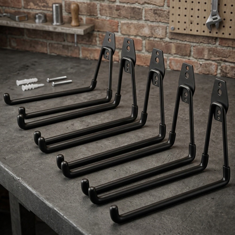 Black 7.7 Inch Steel Wall Hook - Workshop Tools Hanging ulasan dan harga