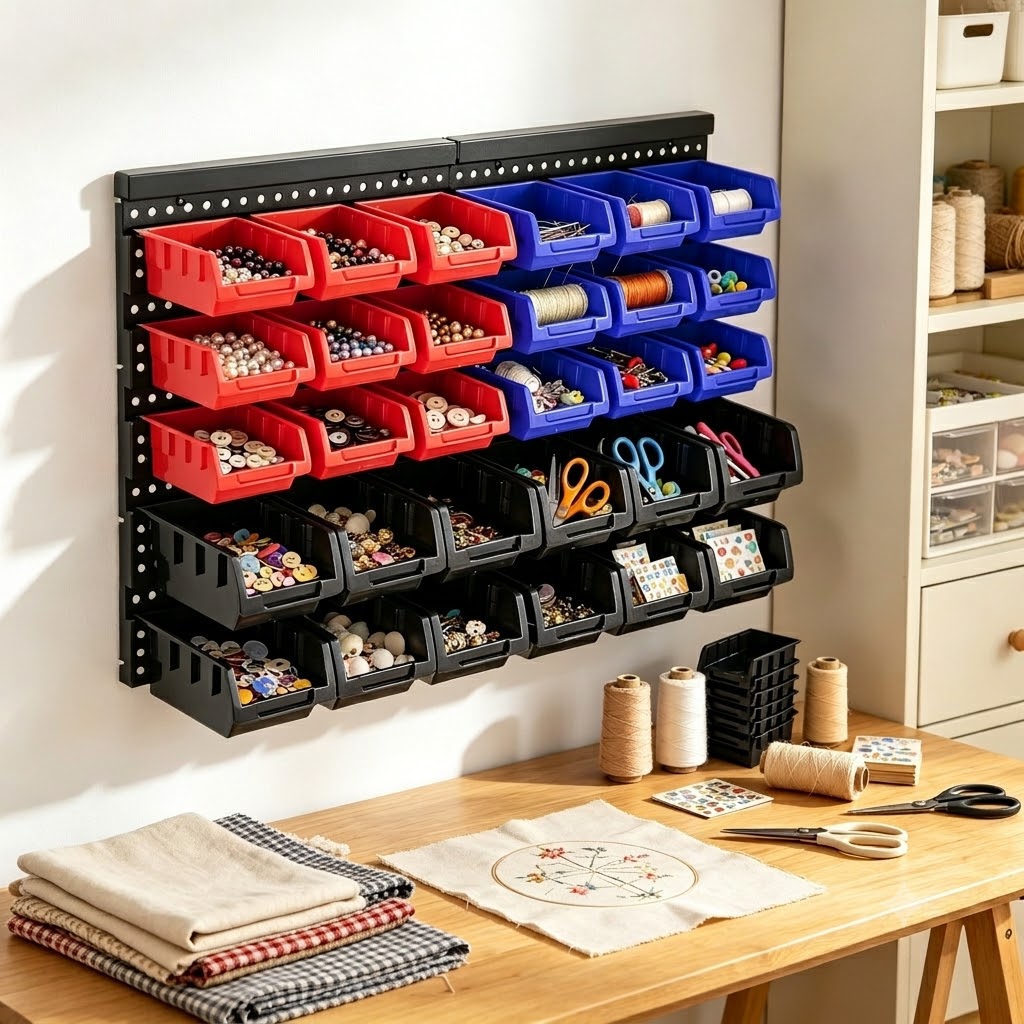 Wall Mounted Storage Bins Orga - Workshop Tools Hanging ulasan dan harga