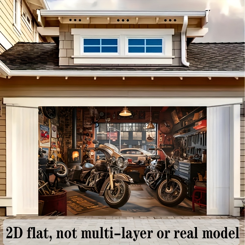 Motorcycle Garage Tapestry Cla - Workshop Tools Hanging ulasan dan harga