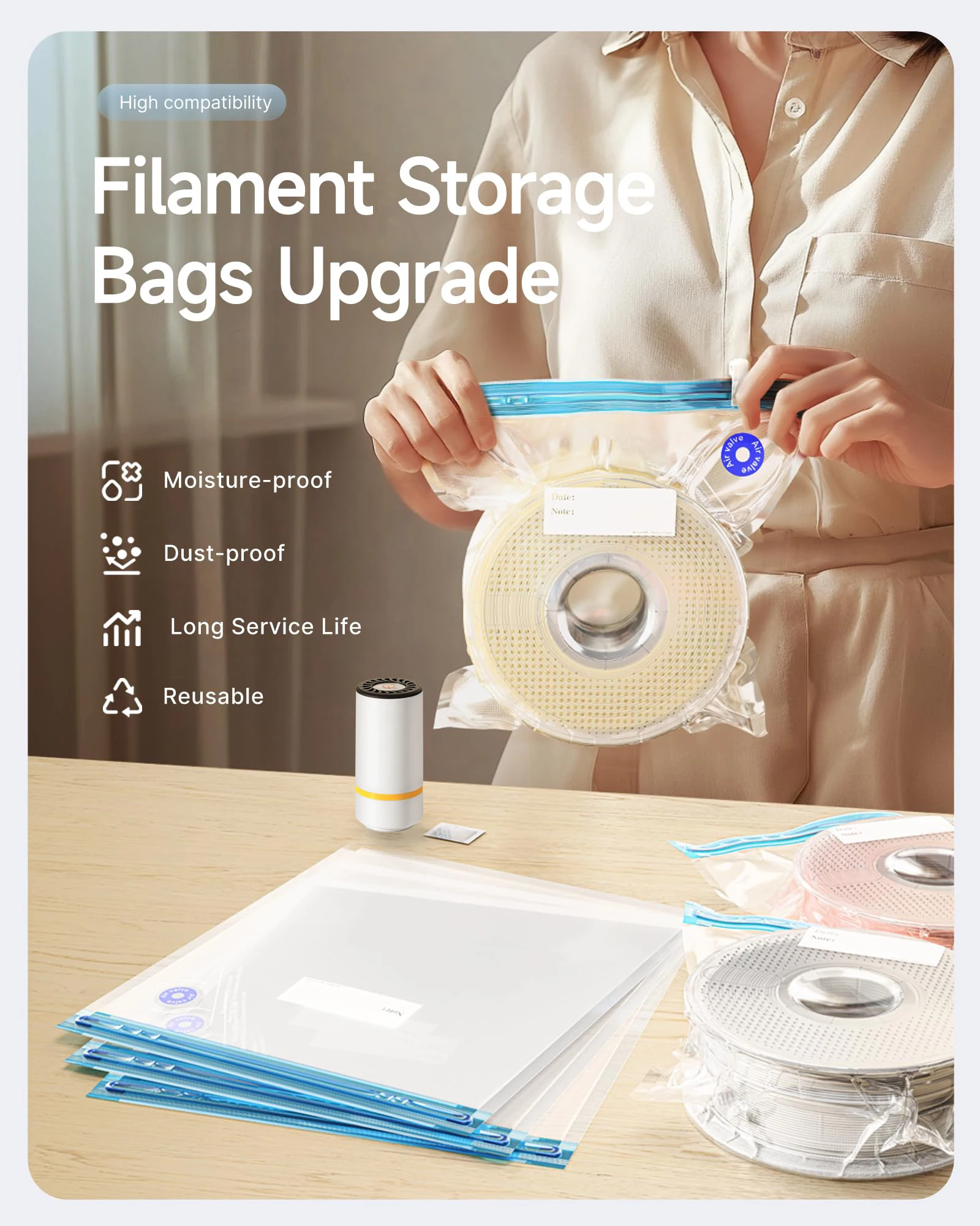 3D Printer Filament Vacuum Bag - Tools Vape ulasan dan harga