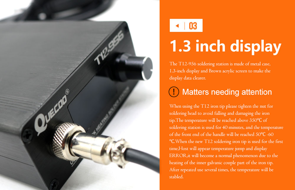 QUECOO T12-956 Soldering Digit - Tools For Electronic Workshop ulasan dan harga