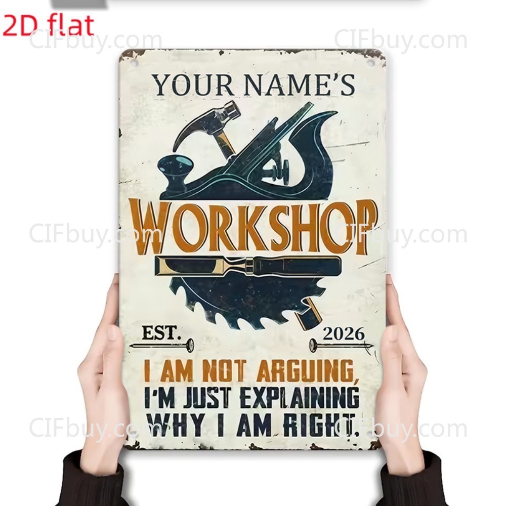 Custom Name Workshop Metal Sig - Workshop Tools With Name ulasan dan harga