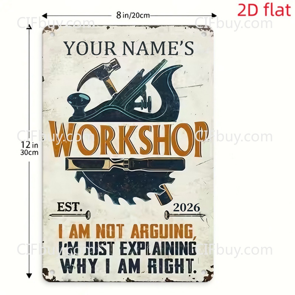 Custom Name Workshop Metal Sig - Workshop Tools With Name ulasan dan harga
