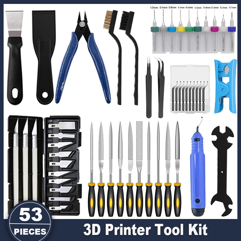 3D Printer Tools Kit, 53pcs 3D - Tools Vape ulasan dan harga