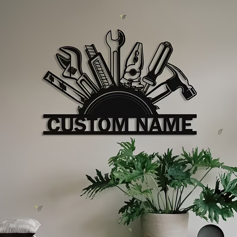 Custom Metal Tool Wall Art - P - Workshop Tools With Name ulasan dan harga