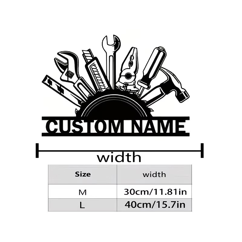Custom Metal Tool Wall Art - P - Workshop Tools With Name ulasan dan harga