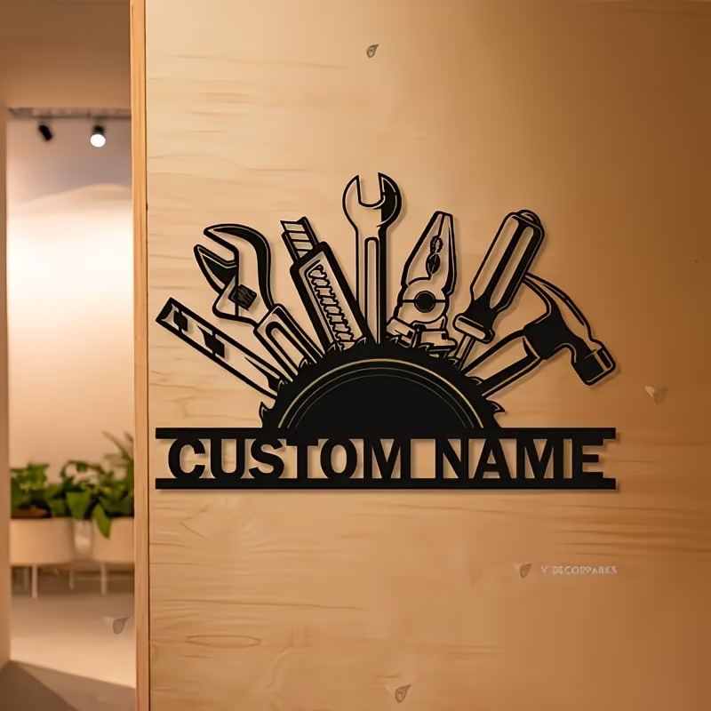 Custom Metal Tool Wall Art - P - Workshop Tools With Name ulasan dan harga